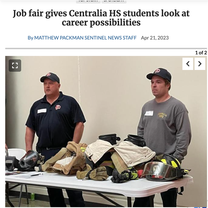 160 Driving Academy Kaskaskia Branch location participated in Centralia High School Career Fair!